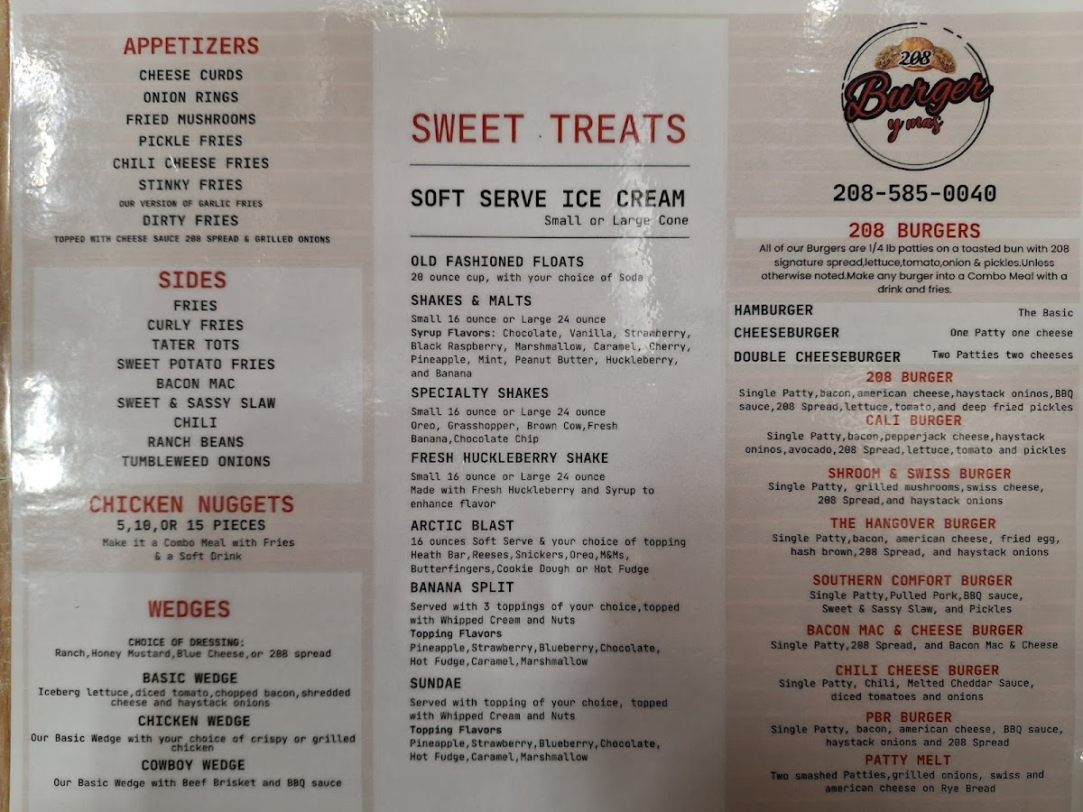 208 Burger y Mas Menu - Image 6